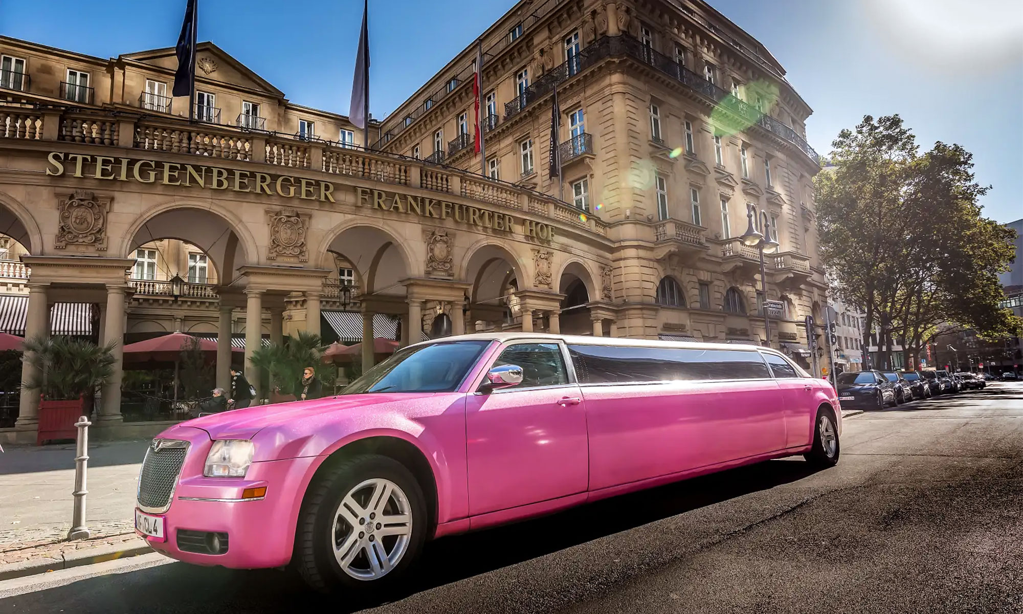 Pinke Stretchlimousine